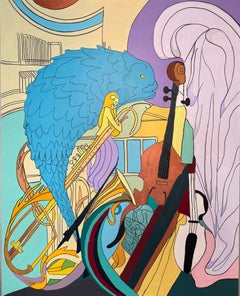 Aquatic Pulse Contemporary Art Large Original Painting Ready to Hang