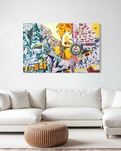 Golden Whisper Zeitgenössische Kunst Großes Originalgemälde zum Aufhängen