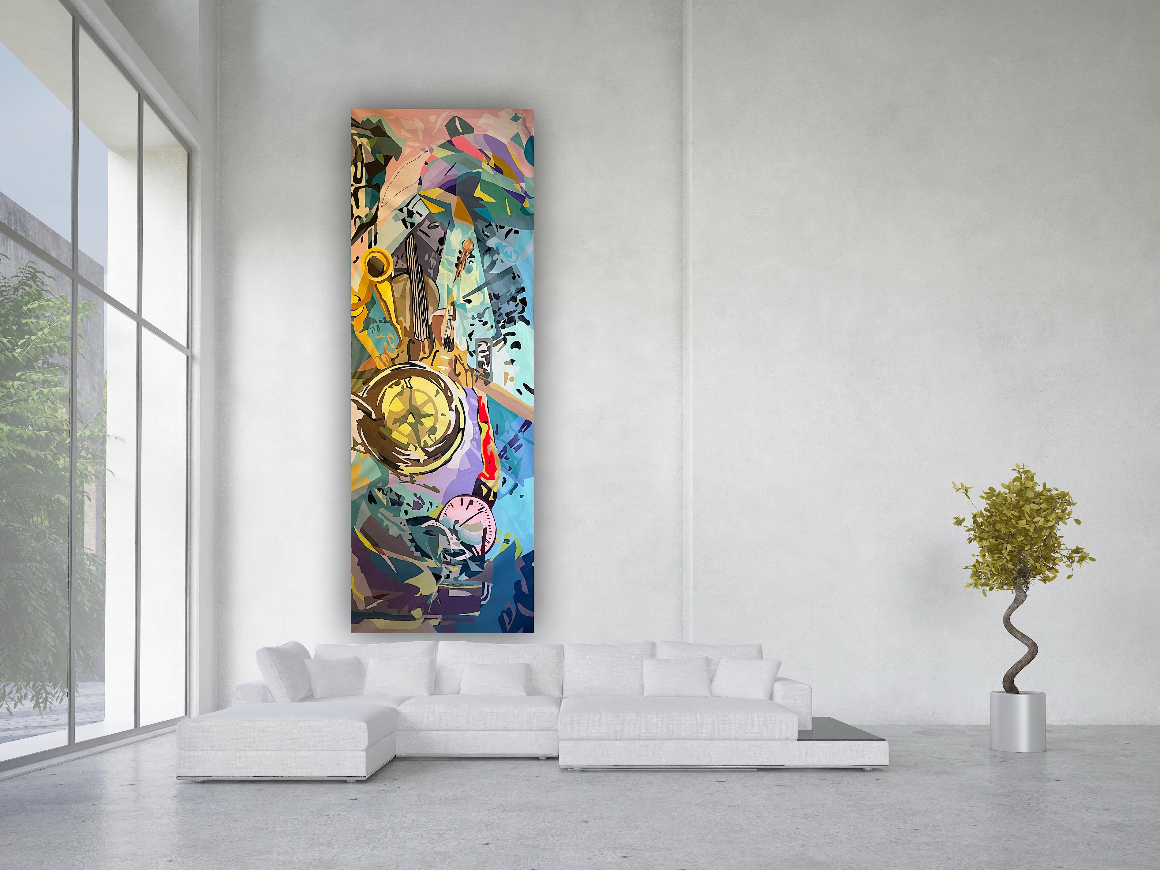 Jazz Fest Contemporary Art Large Original Painting Ready to Hang For Sale 2