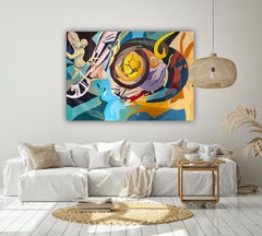 Maya Arte Contemporáneo Gran Cuadro Original Listo Para Colgar