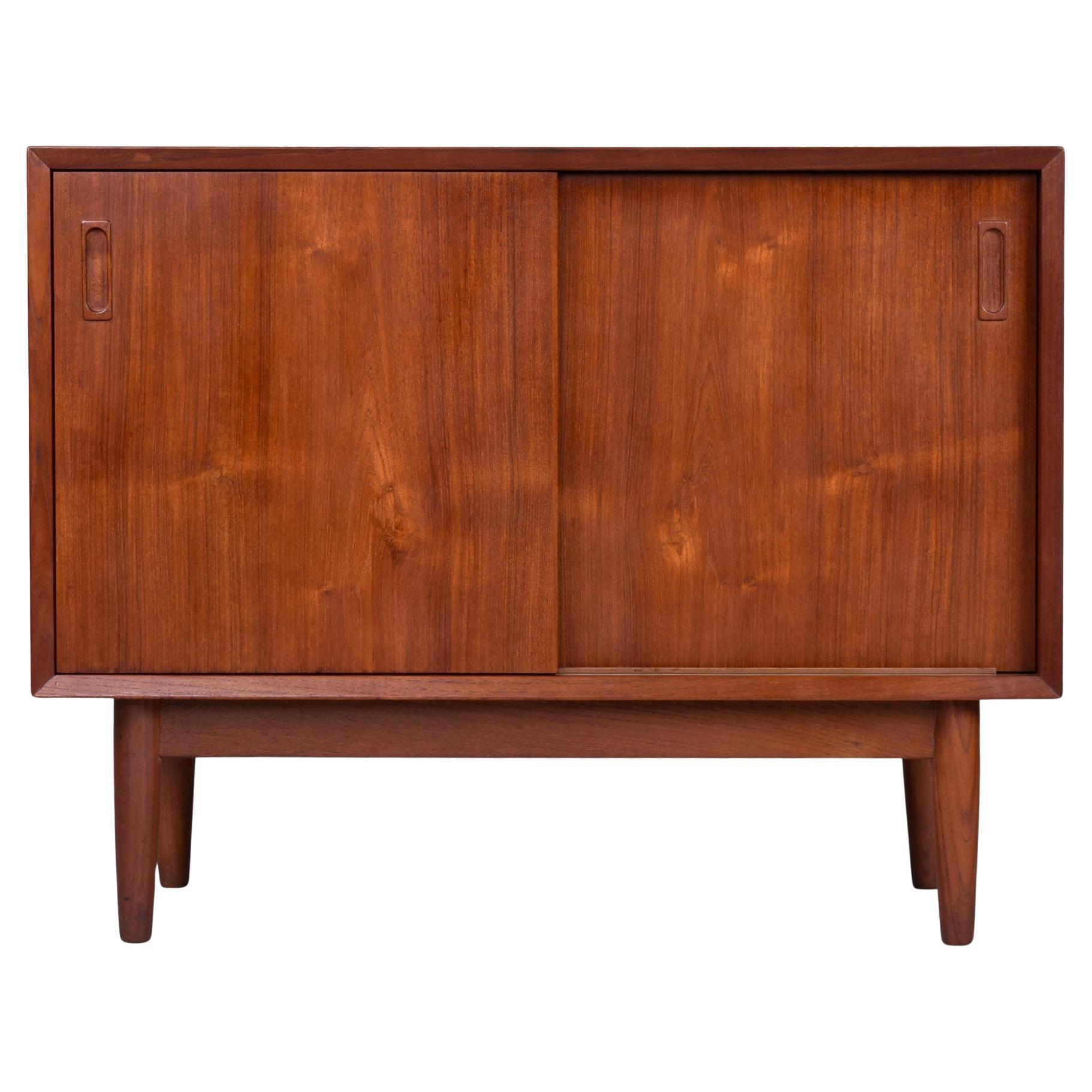 Lyby Mobler Danish Modern Teak Sliding Door Cabinet