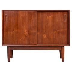 Lyby Mobler Danish Modern Teak Sliding Door Cabinet
