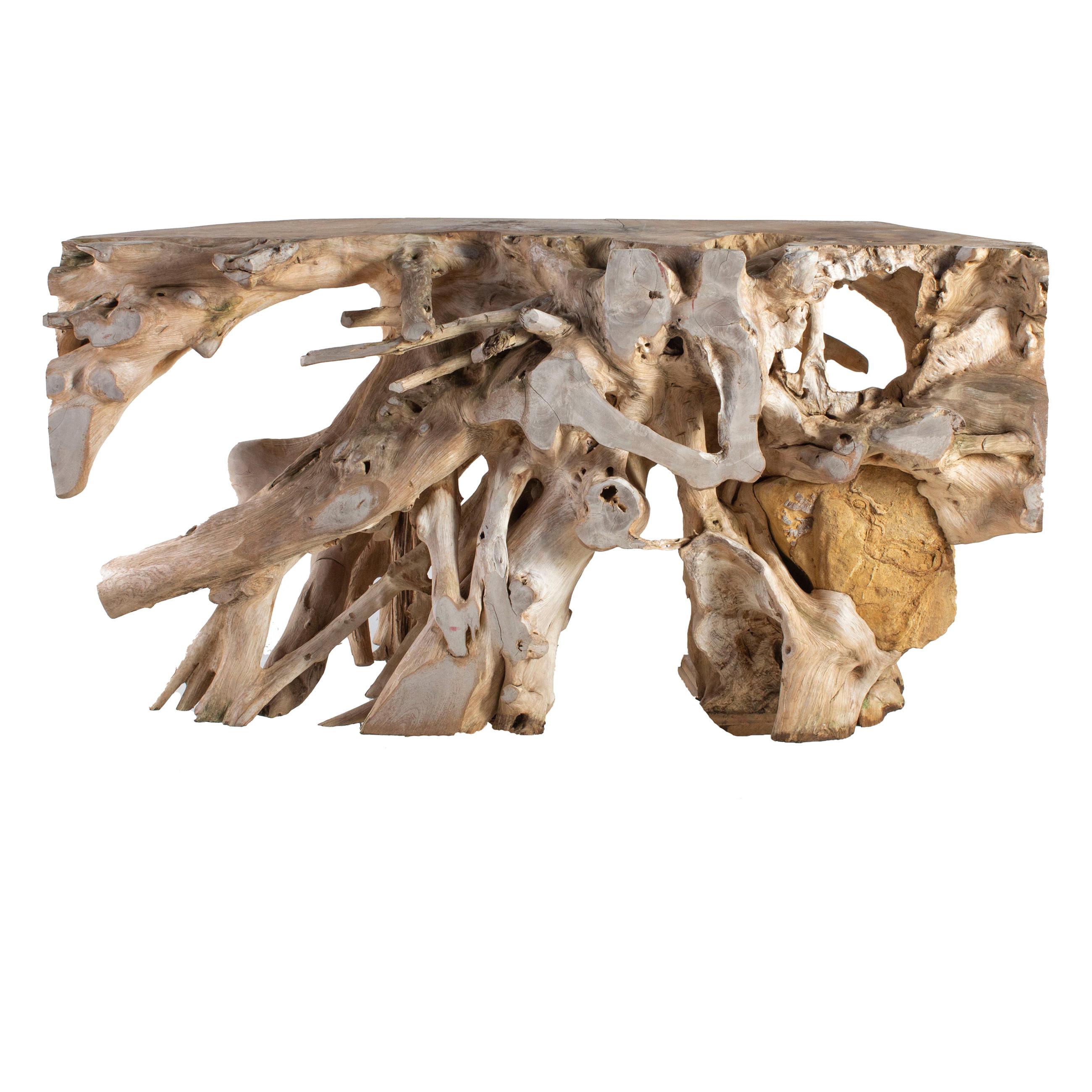 Organic Form Lychee Wood Root Console