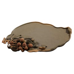 "Lychee Abundance" Green Duan Stone Auspicious Desk Ornament