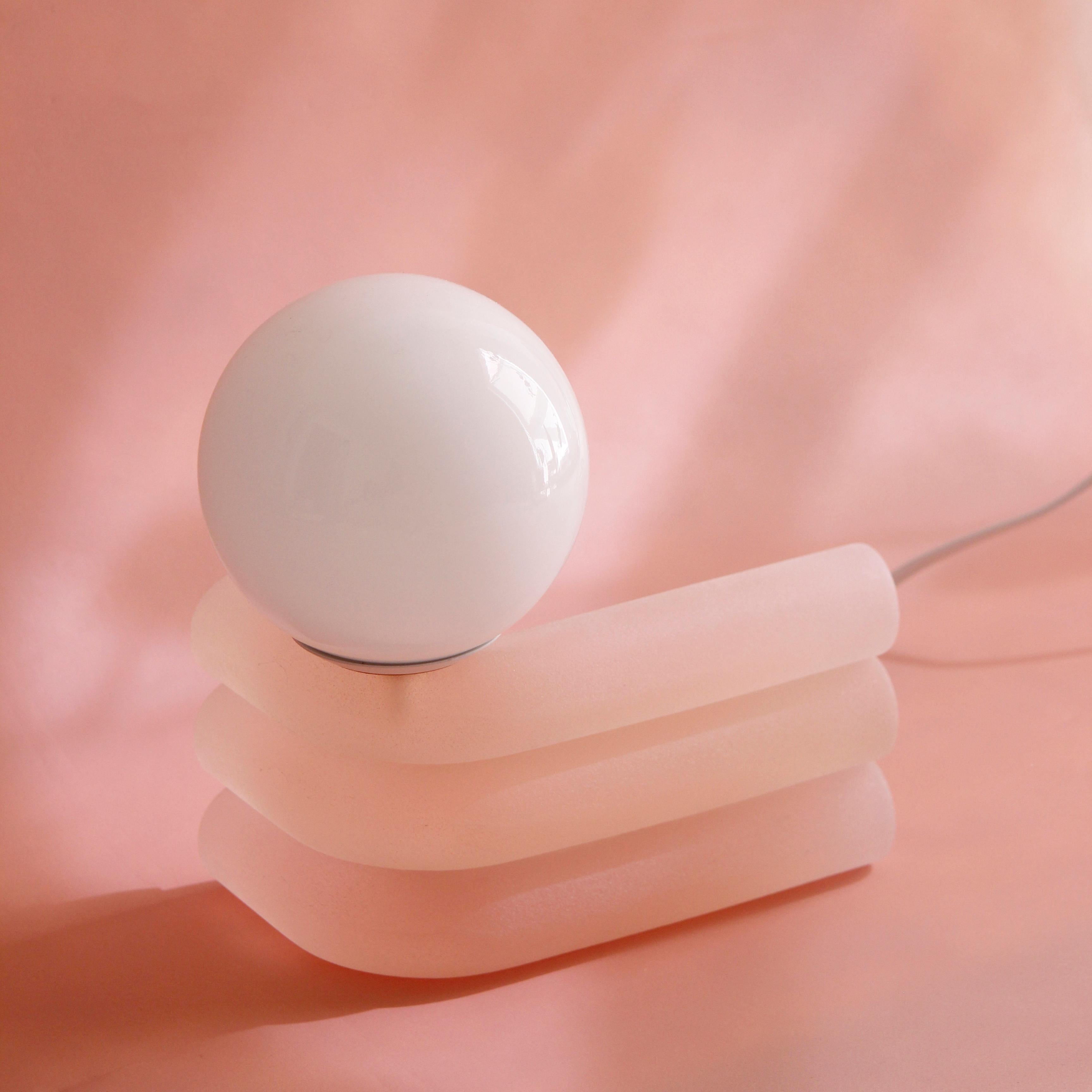 Contemporary Lychee Small Elio Lamp by Soft-Geometry For Sale