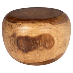 Lychee Wood Drum form Side Table
