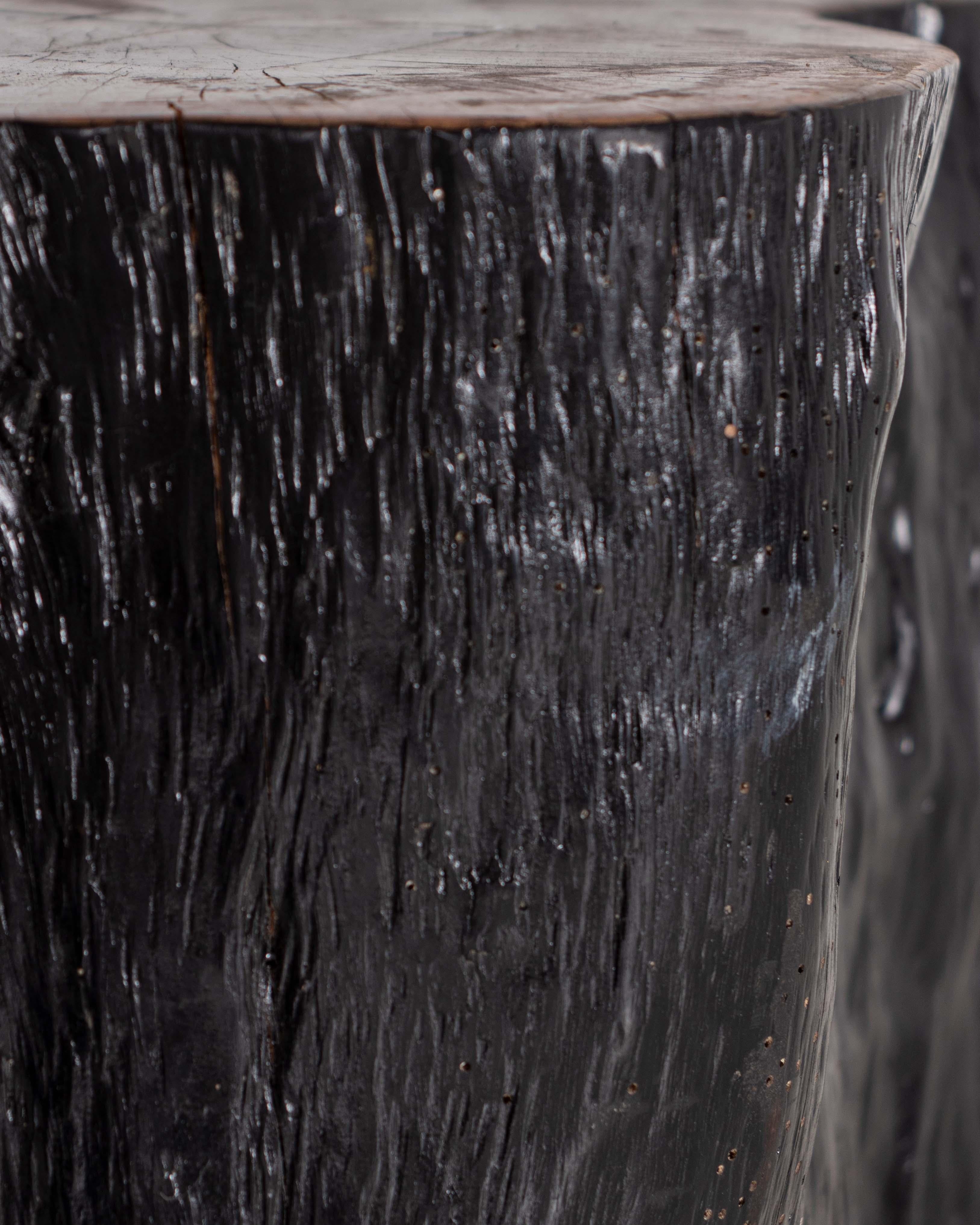 Unknown Lychee Wood Stump End Table