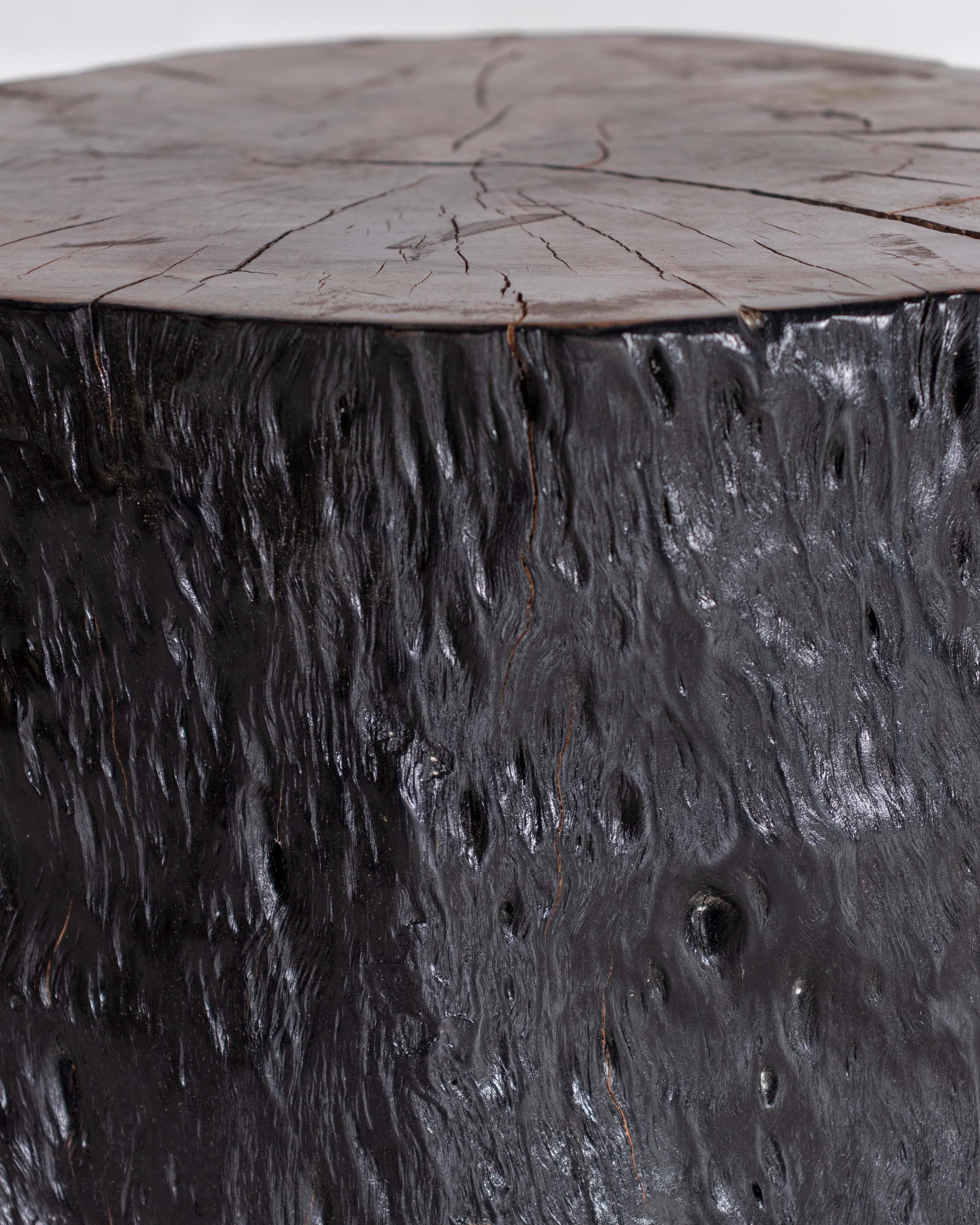 Unknown Lychee Wood Stump End Table