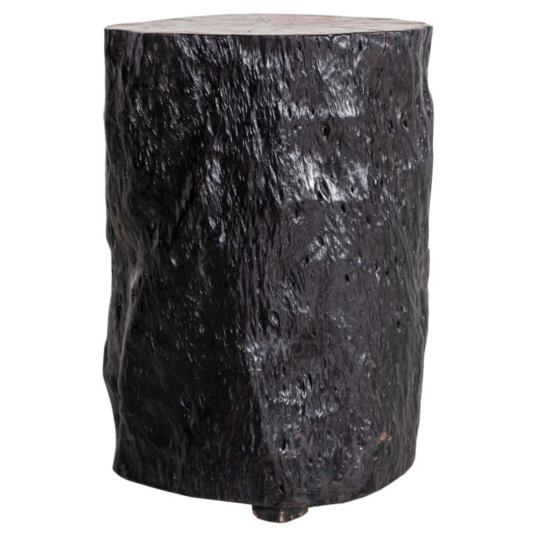 Lychee Wood Stump End Table For Sale