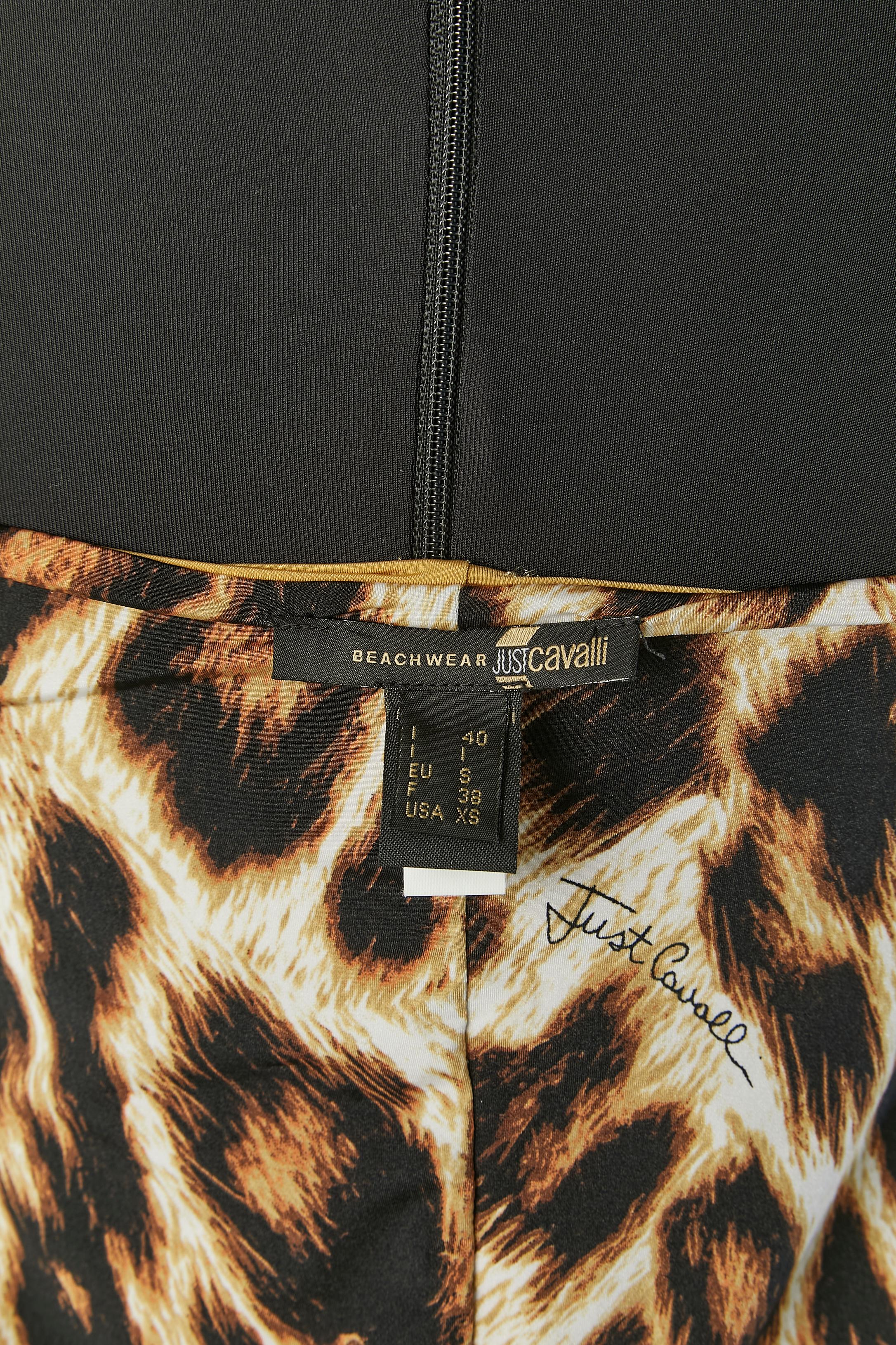 Lycra bustier dress with printed lining Just Cavalli Beachwear For Sale 4