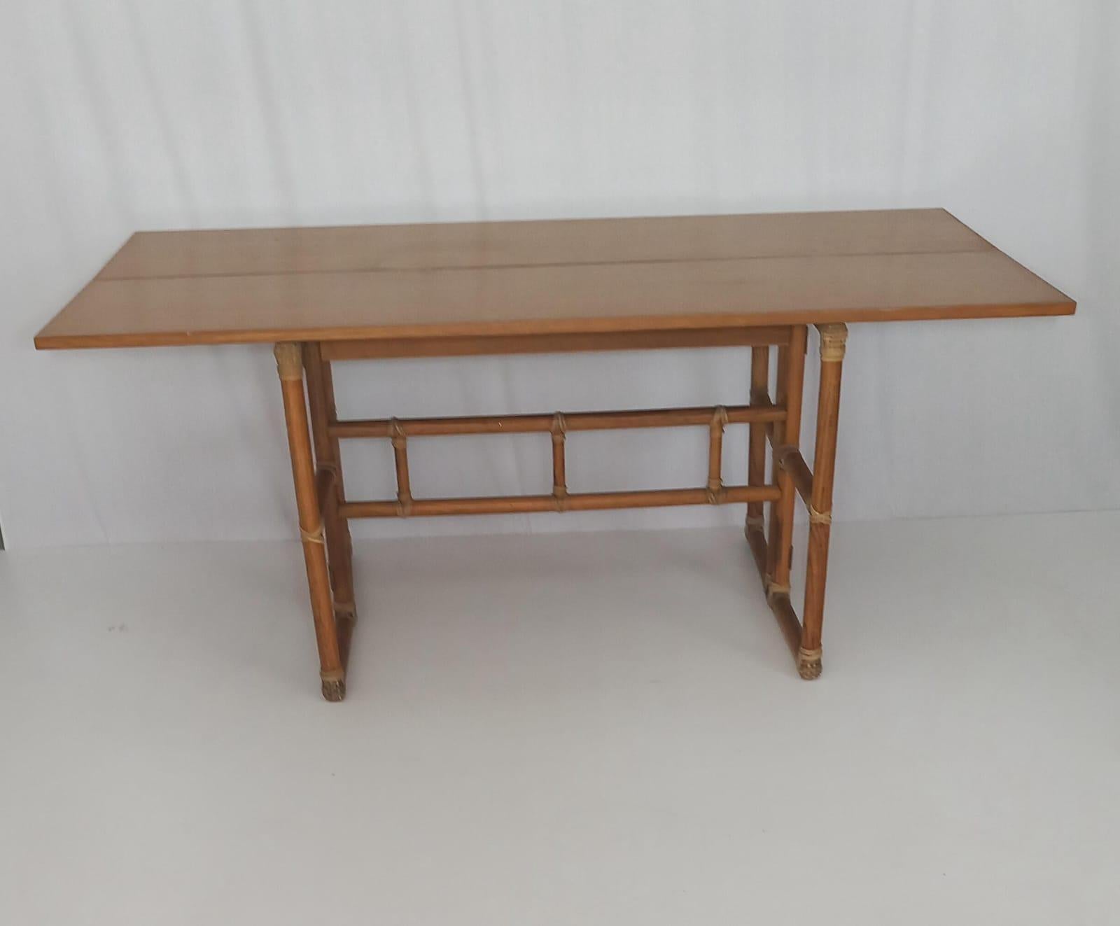 Lyda Levi - McGuire Console Table, 70s In Good Condition For Sale In Medesano, Parma
