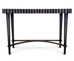 Lyddington Console Table, Handcrafted Oak, Curvy Design, UK Made