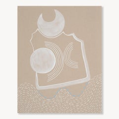 Float 6: Minimalist Abstract Acrylic Painting on Paper, 2010s, New, 14x11