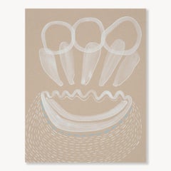 Float 7: Pintura acrílica abstracta minimalista sobre papel, 2010s, Nuevo, 14x11