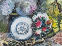 Lydia Corbett (geb. 1934) - Gerahmte Contemporary Mixed Media, Fujitsubo & the Spoon