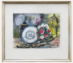 Lydia Corbett (b.1934) - Framed Contemporary Mixed Media, Fujitsubo & the Spoon