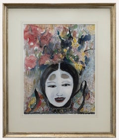 Lydia Corbett (b.1934) - Framed Contemporary Mixed Media, Tales of Genji