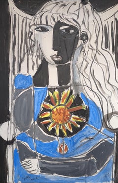 Sylvette e l'ombra con il girasole