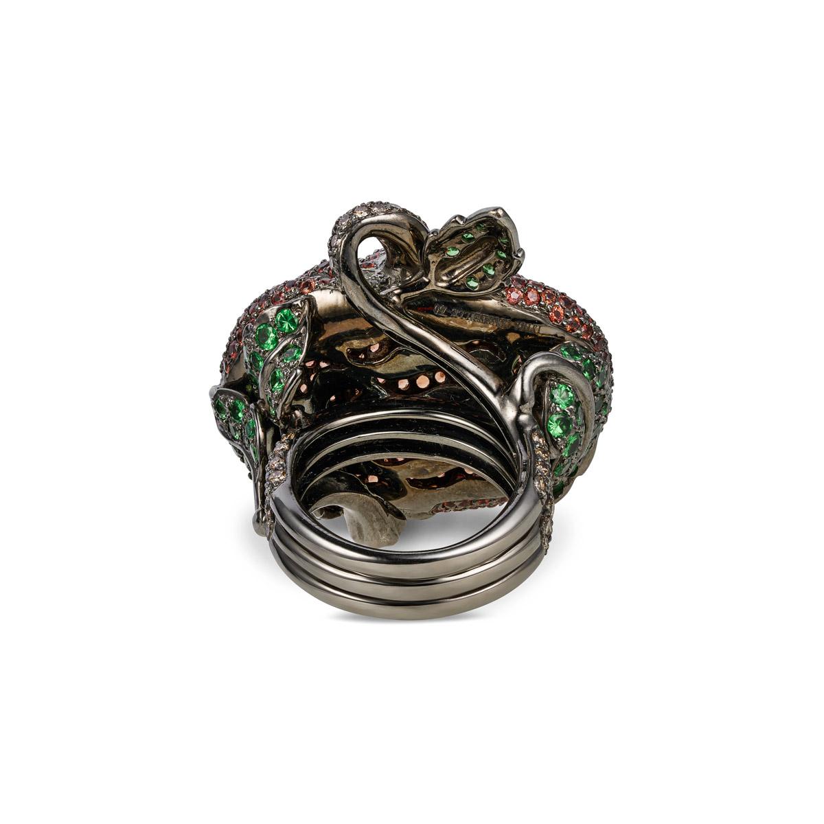 Round Cut Lydia Courteille Pumpkin Ring For Sale