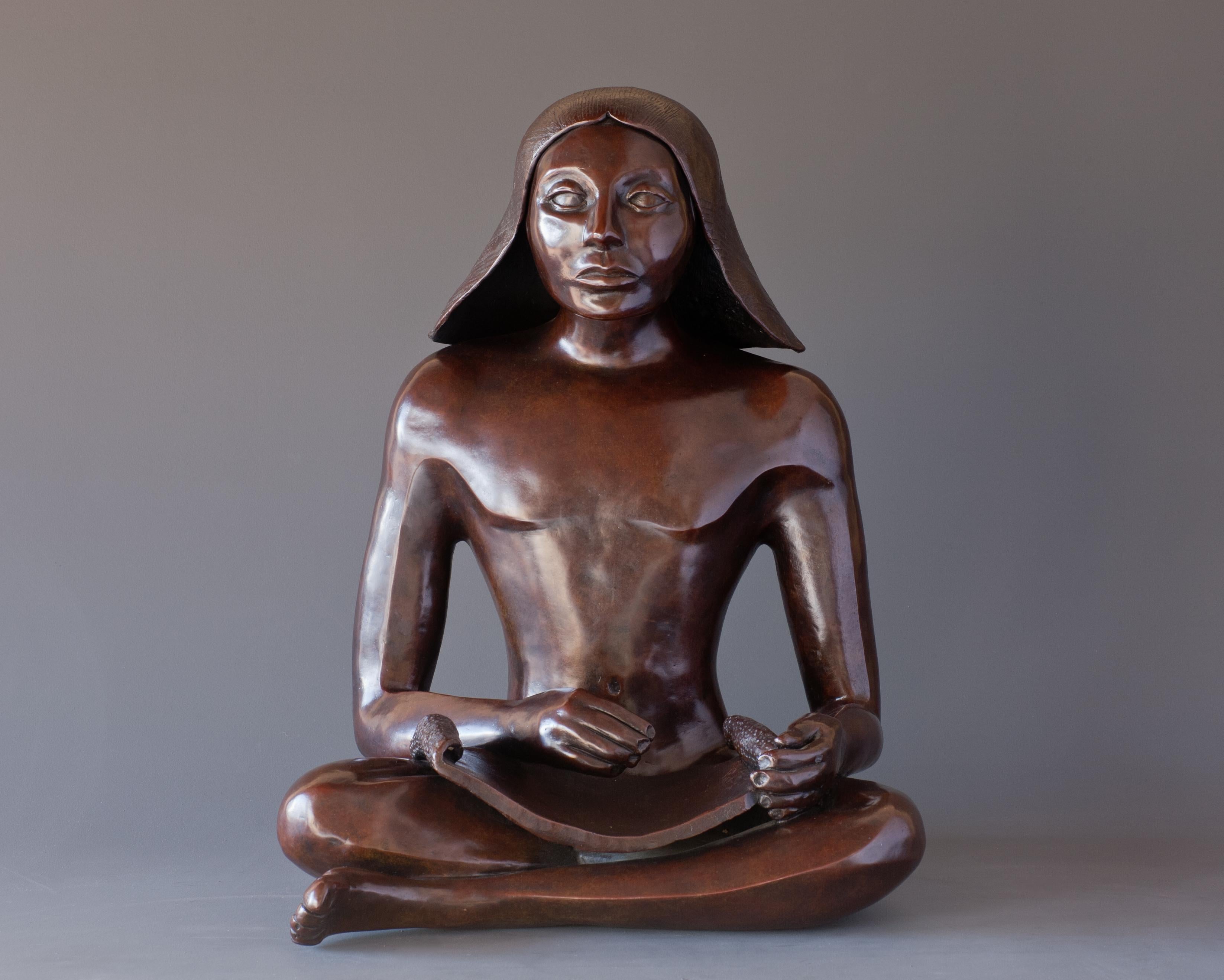 Lydia Da Silva Nude Sculpture – Ägyptischer Schreiber