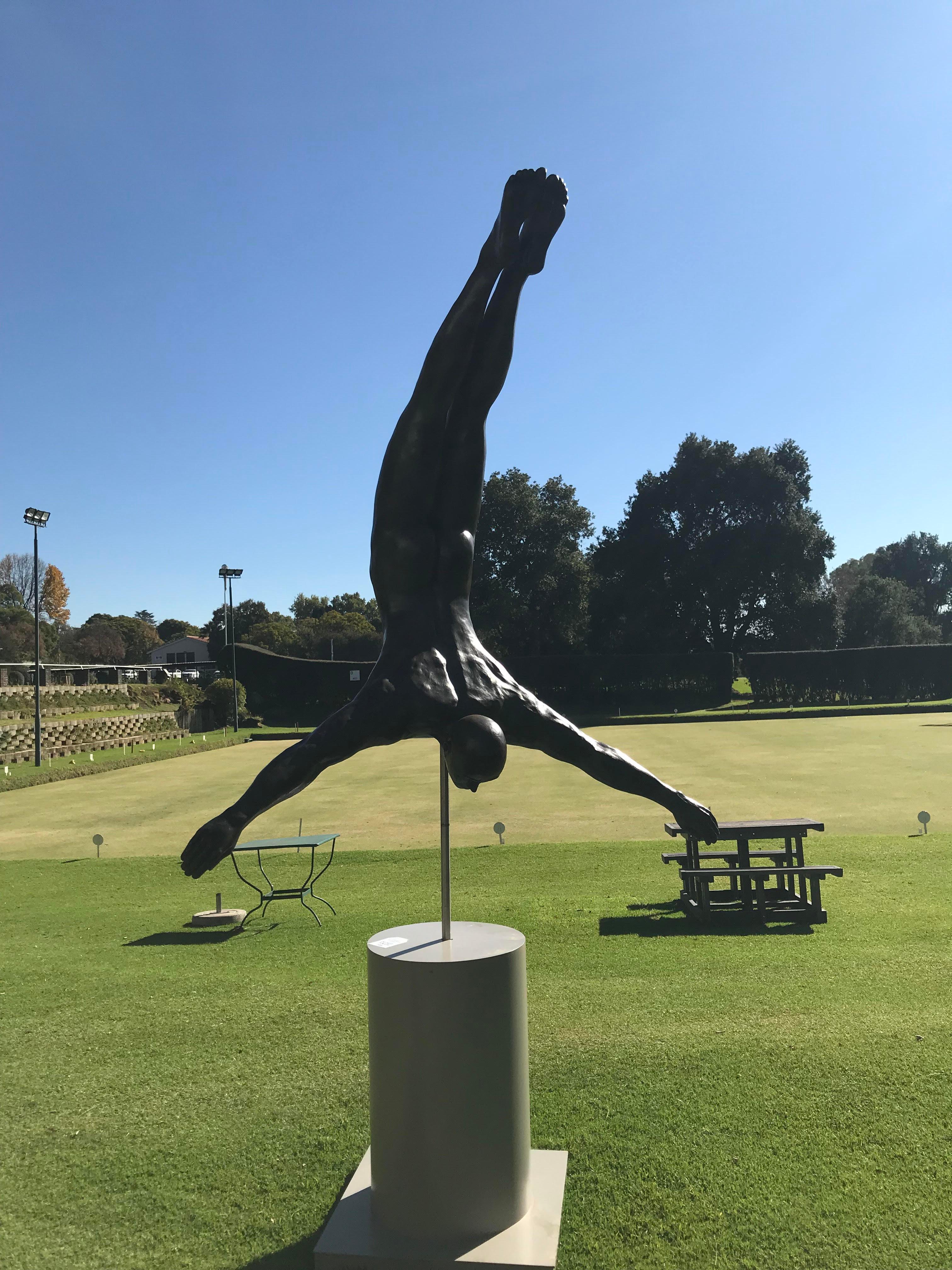 Schwanentaucher Männchen in Lebensgröße – Sculpture von Lydia Da Silva