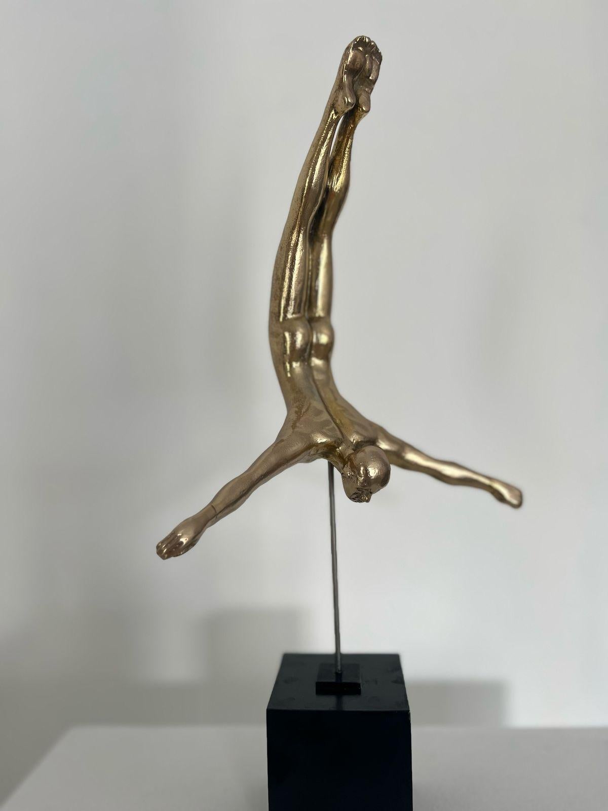 Lydia Da Silva Nude Sculpture - Swan Diver Male Mini-small