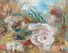 Aquarium, circa 1935, oil on panel