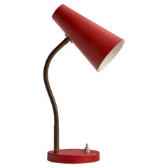 Lyfa Attribution, Tischlampe, Messing, Metall, Dänemark, 1950er Jahre