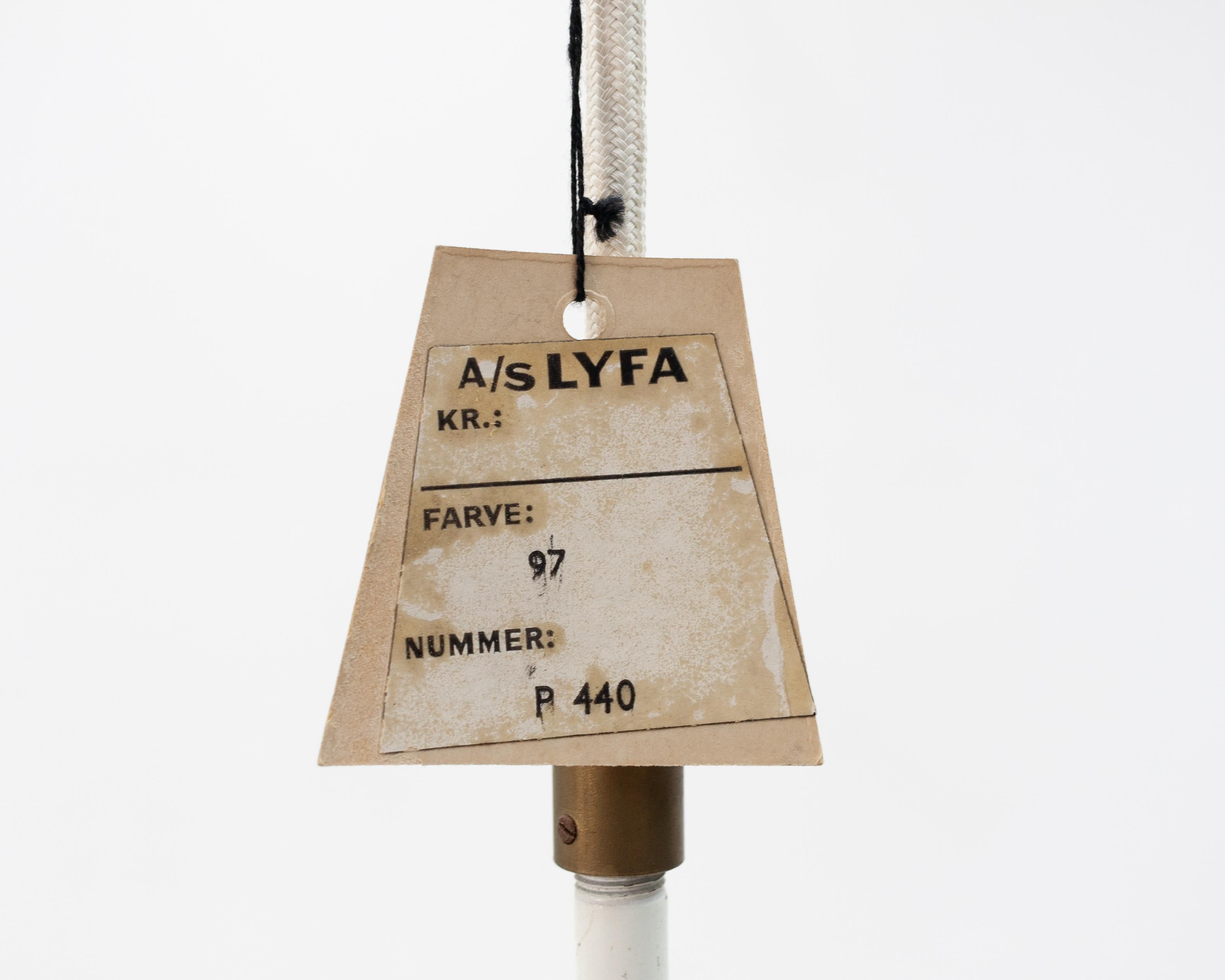 Lyfa New Old Stock Large Glass Pendant Lamp 1