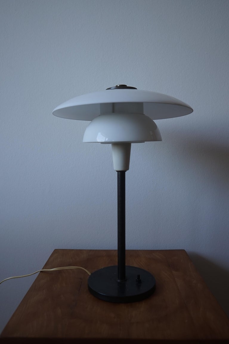 Lyfa Table Lamp in Opal Glass, 1930s For Sale at 1stDibs