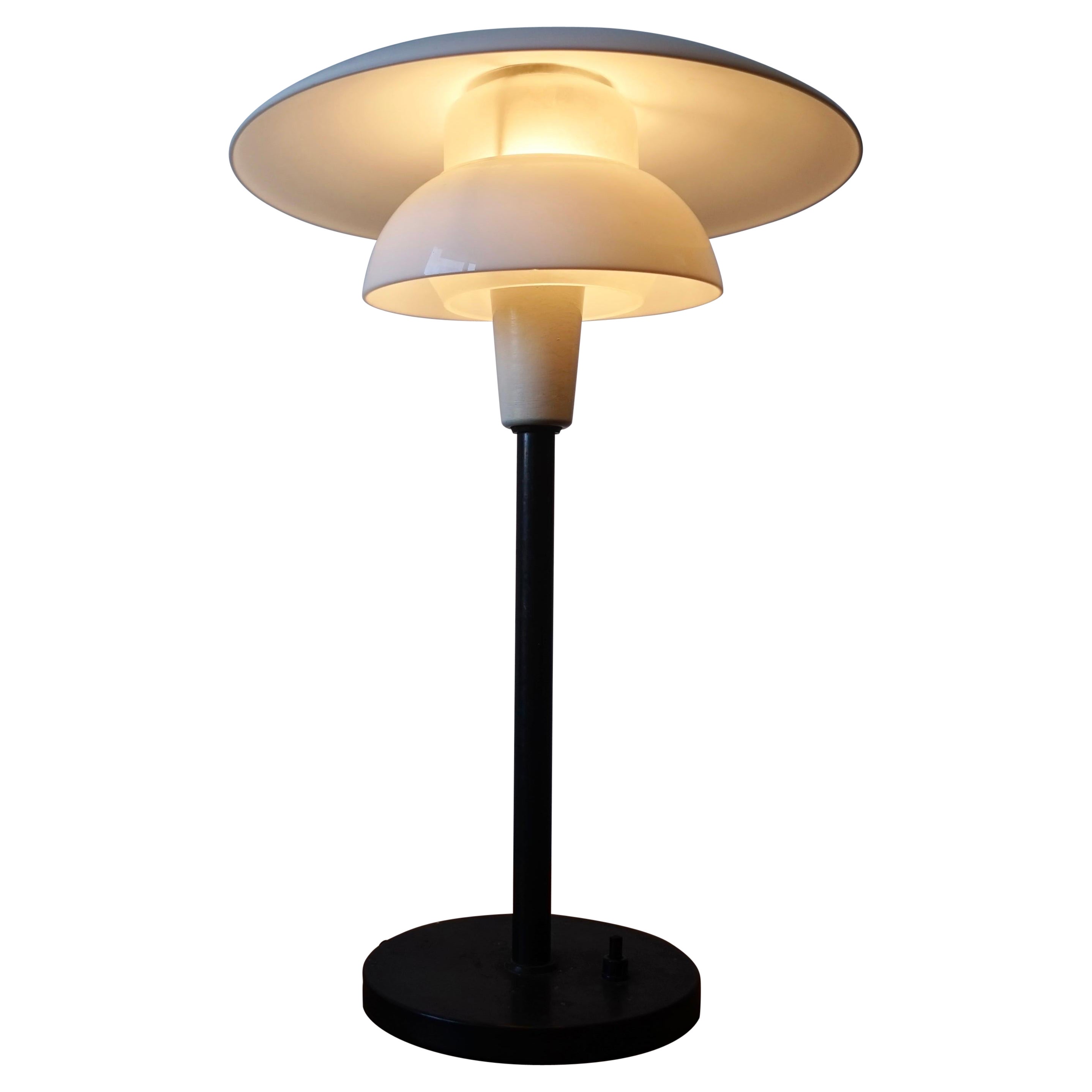Lyfa Table Lamp in Opal Glass, 1930s