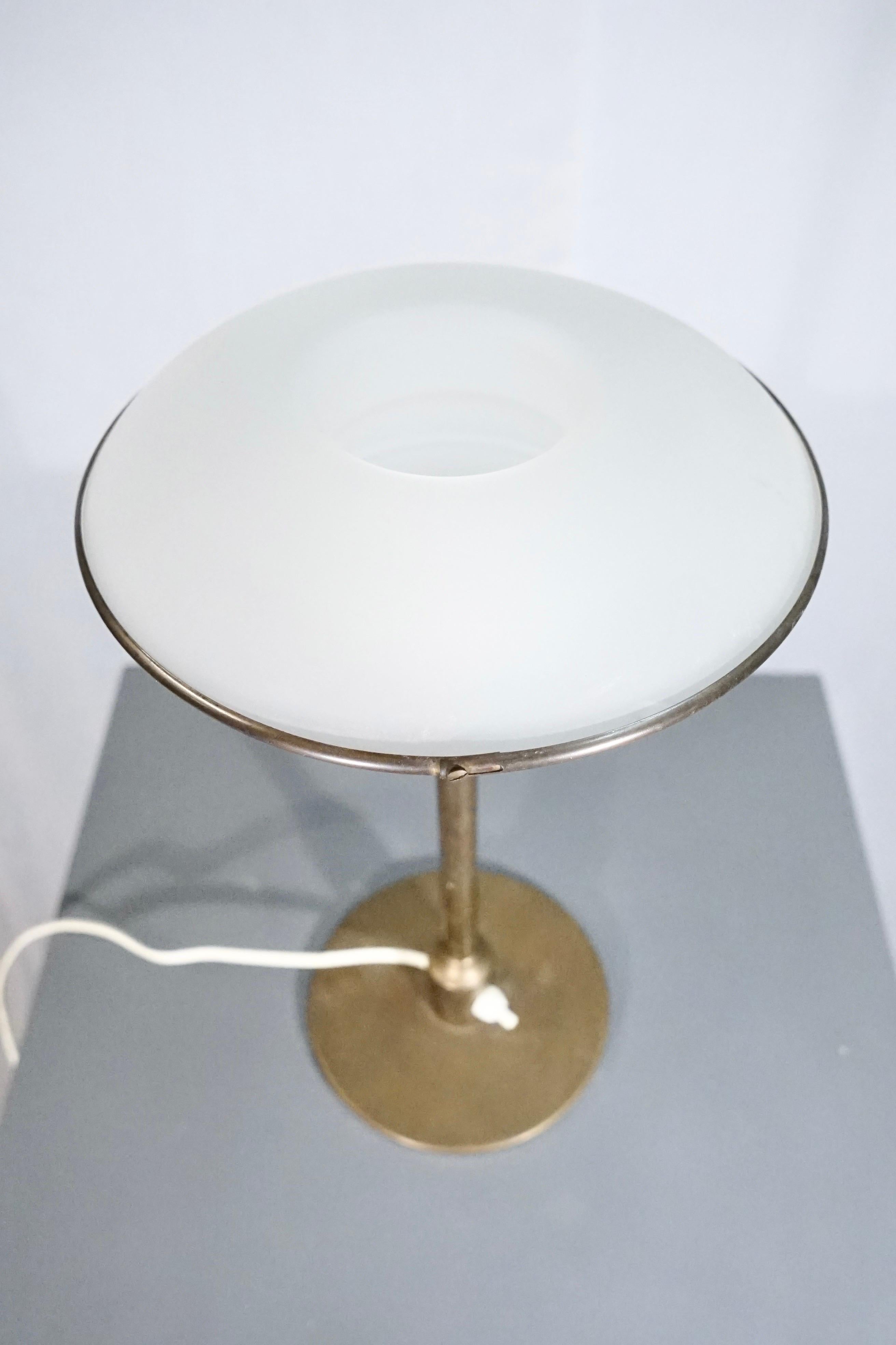 Lyfa Table Lamp in Patinaed Brass Variation of Model Ap20 In Good Condition In Valby, 84