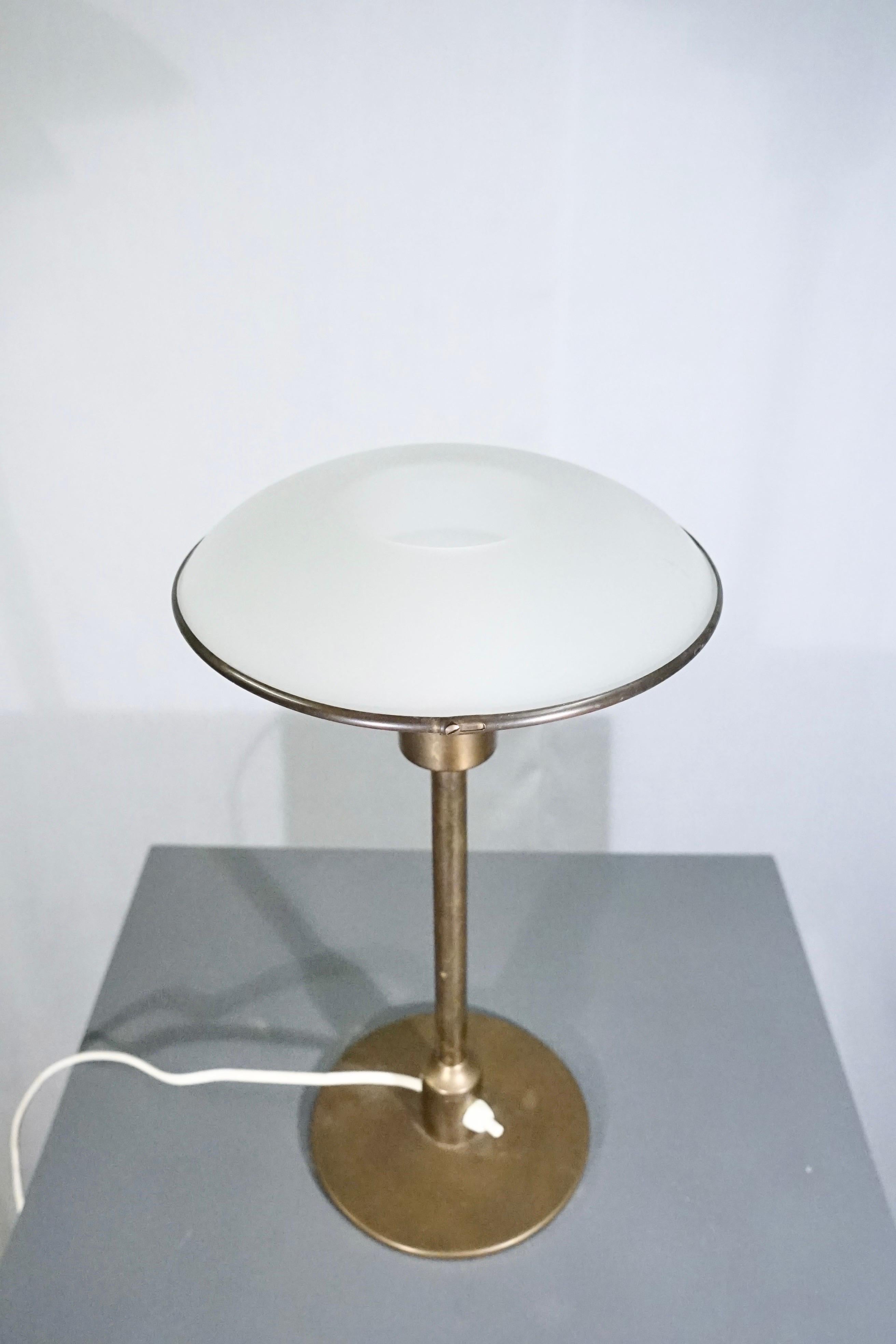 Lyfa Table Lamp in Patinaed Brass Variation of Model Ap20 2