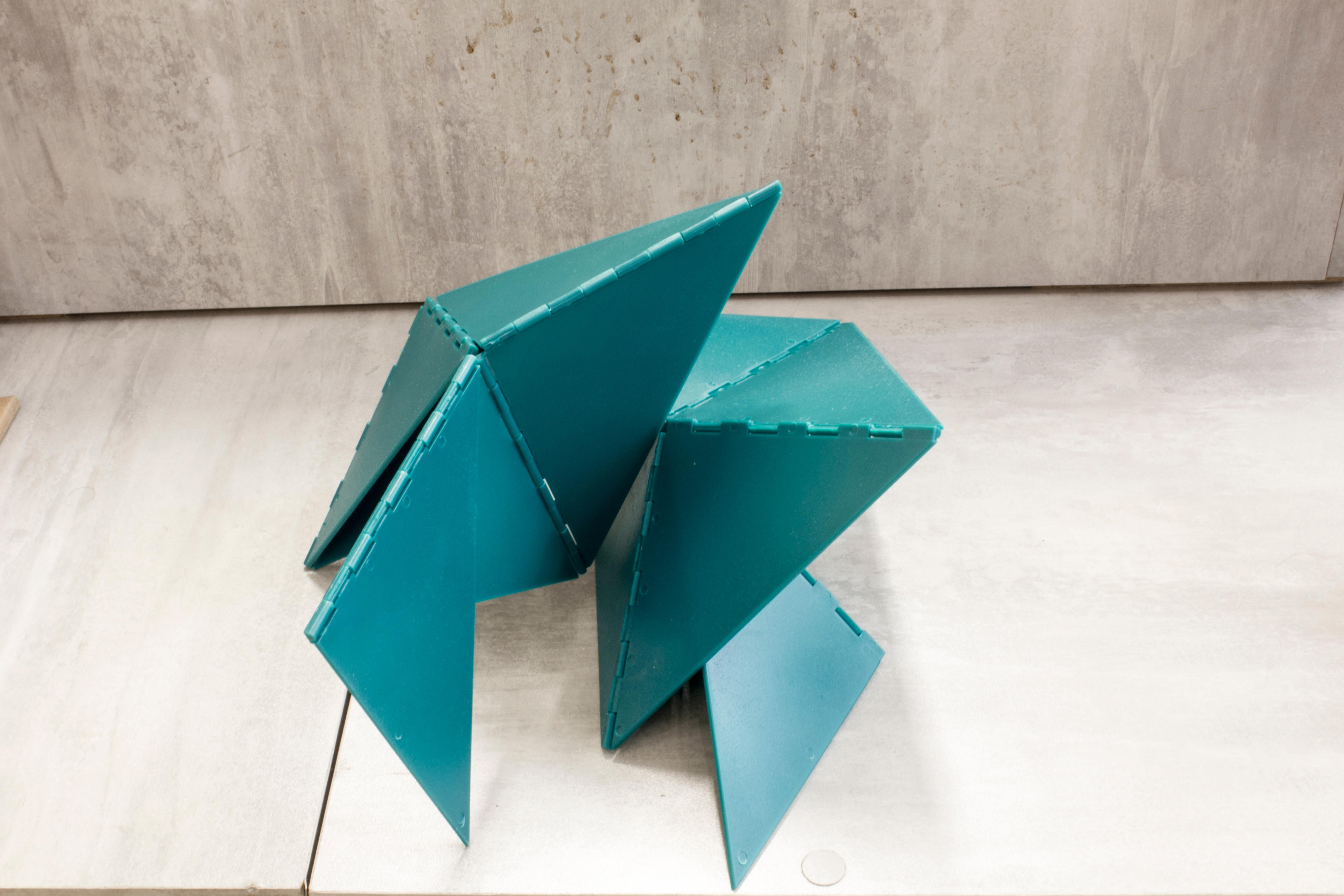 Brazilian Lygia Clark Linear Critter Green Plastic Reproduction For Sale