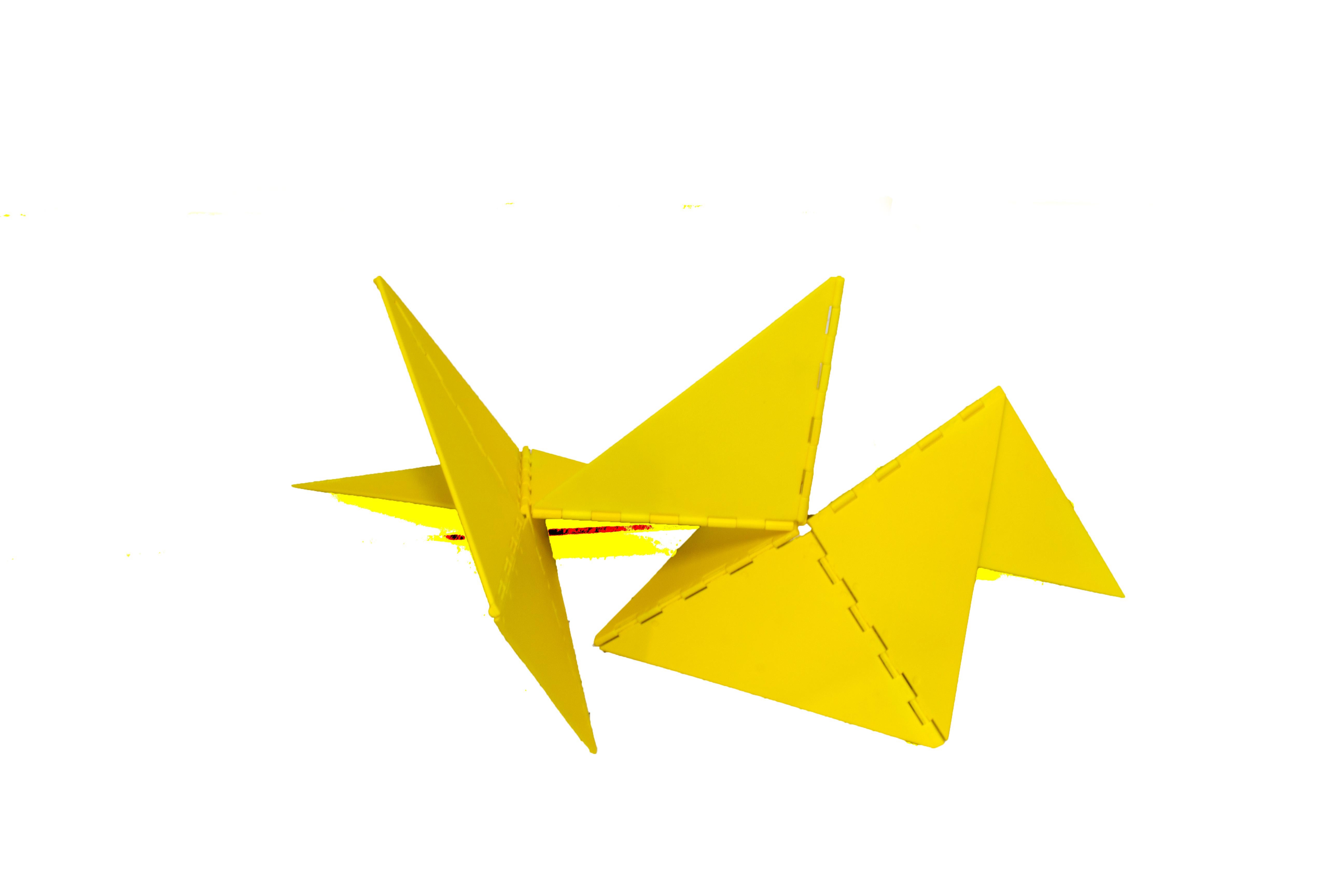 Brazilian Lygia Clark Linear Critter Yellow Plastic Reproduction For Sale