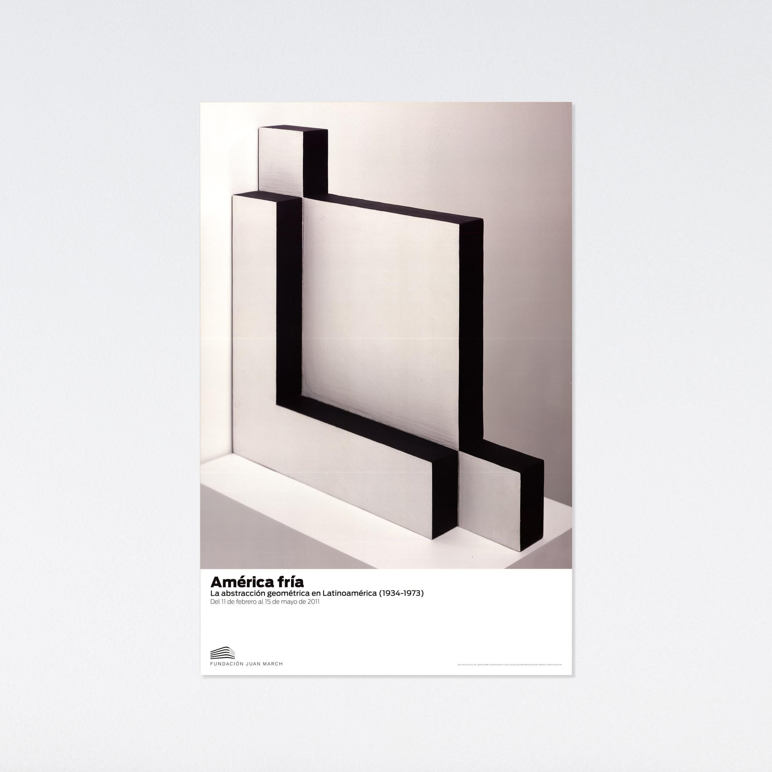 Exhibition poster published by Juan March Foundation in Spain (Feb - May 2011).

Poster is sold unframed. Ship rolled in a protected mailing tube.

About the exhibition:
Mapping the history —complex and fragmented— of geometric abstraction in Latin