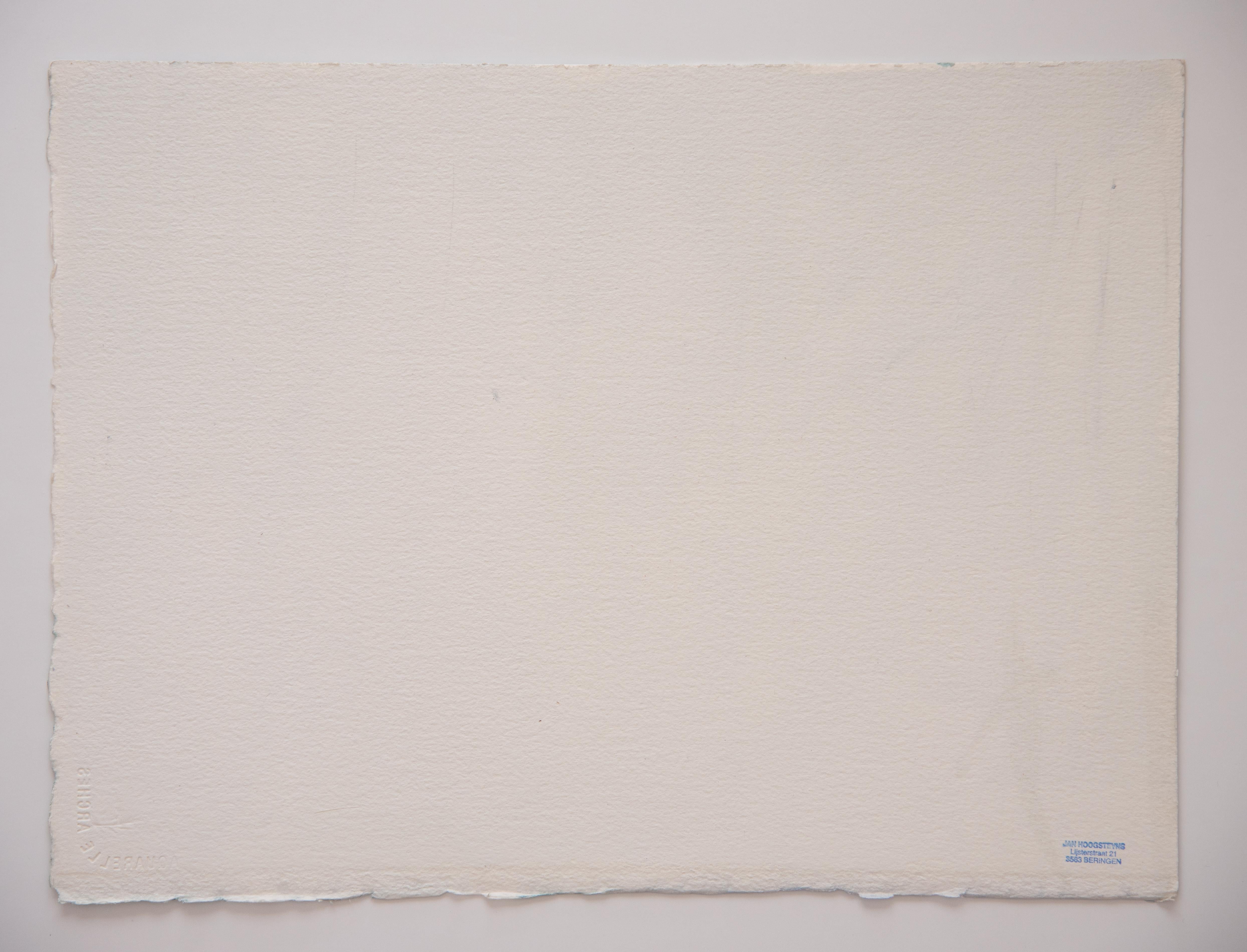 Belgian Lying Woman Unframed Drawing in Acrylic 100% Cotton Paper Intimist Modern 