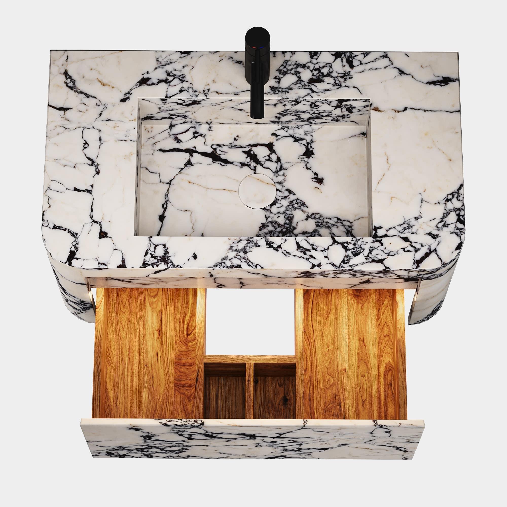 Lyke - Mobiletto da bagno a parete - Calacatta Viola - Medio In condizioni Nuovo in vendita a Montelavar, Lisboa
