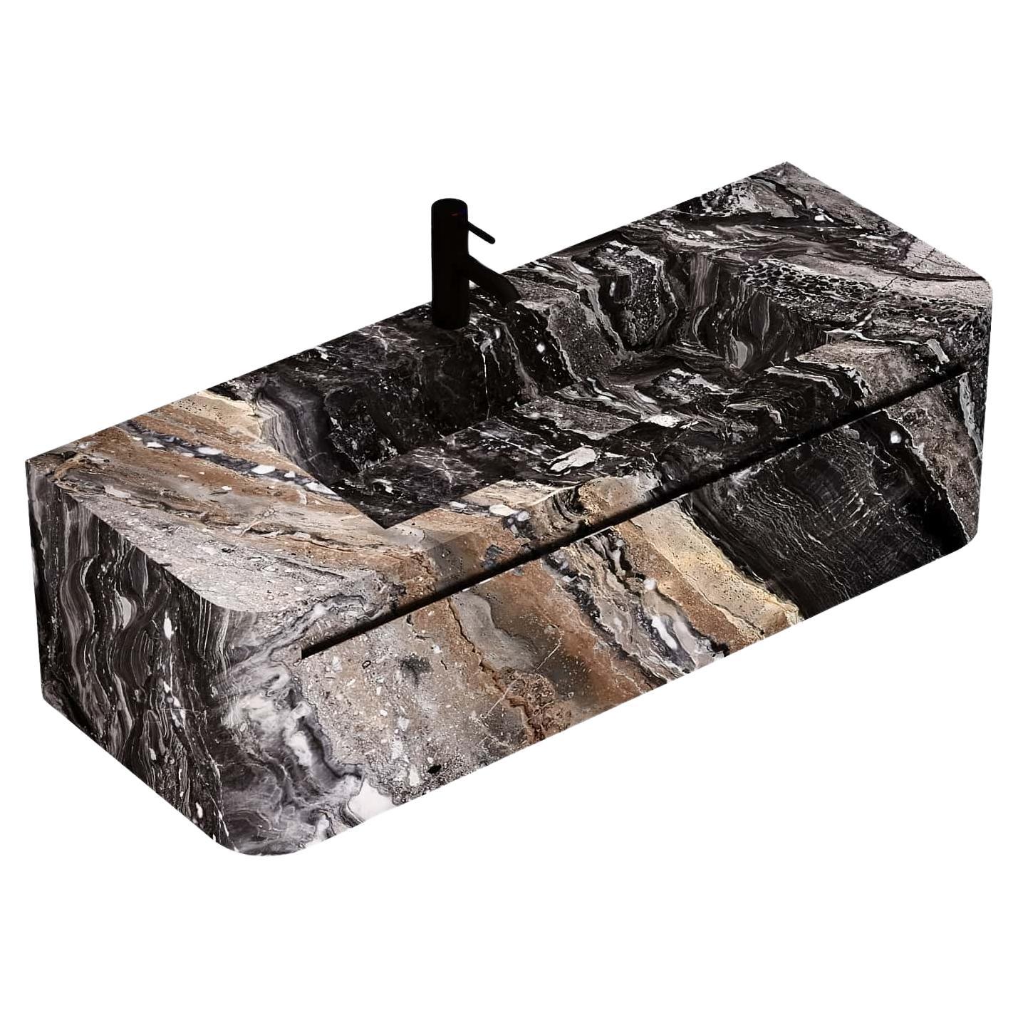 Lyke - Mueble de baño suspendido - Galaxia Gris - Grande