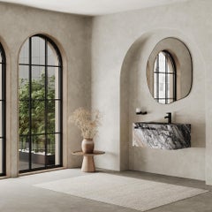 Lyke - Vanity de salle de bains murale - Galaxy gris - Moyen