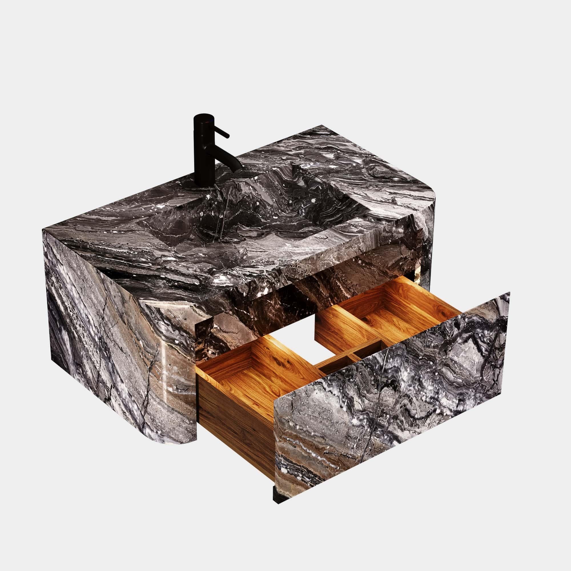 Lyke - Mueble de baño suspendido - Galaxia Gris - Mediano Siglo XXI y contemporáneo en venta
