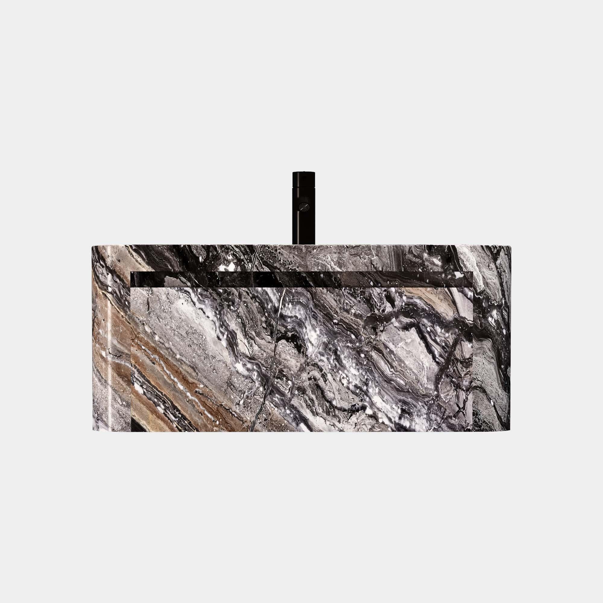 Lyke - Mueble de baño suspendido - Galaxia Gris - Mediano Mármol en venta