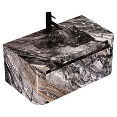 Lyke - Vanity de salle de bains murale - Galaxy gris - Moyen