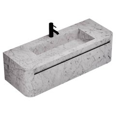 Lyke - Wall-Mounted Bathroom Vanity - White Carrara - Large