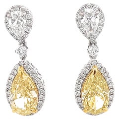 Radiant Multi 14K Drop Pear Shaped Diamond Waterfall Earrings