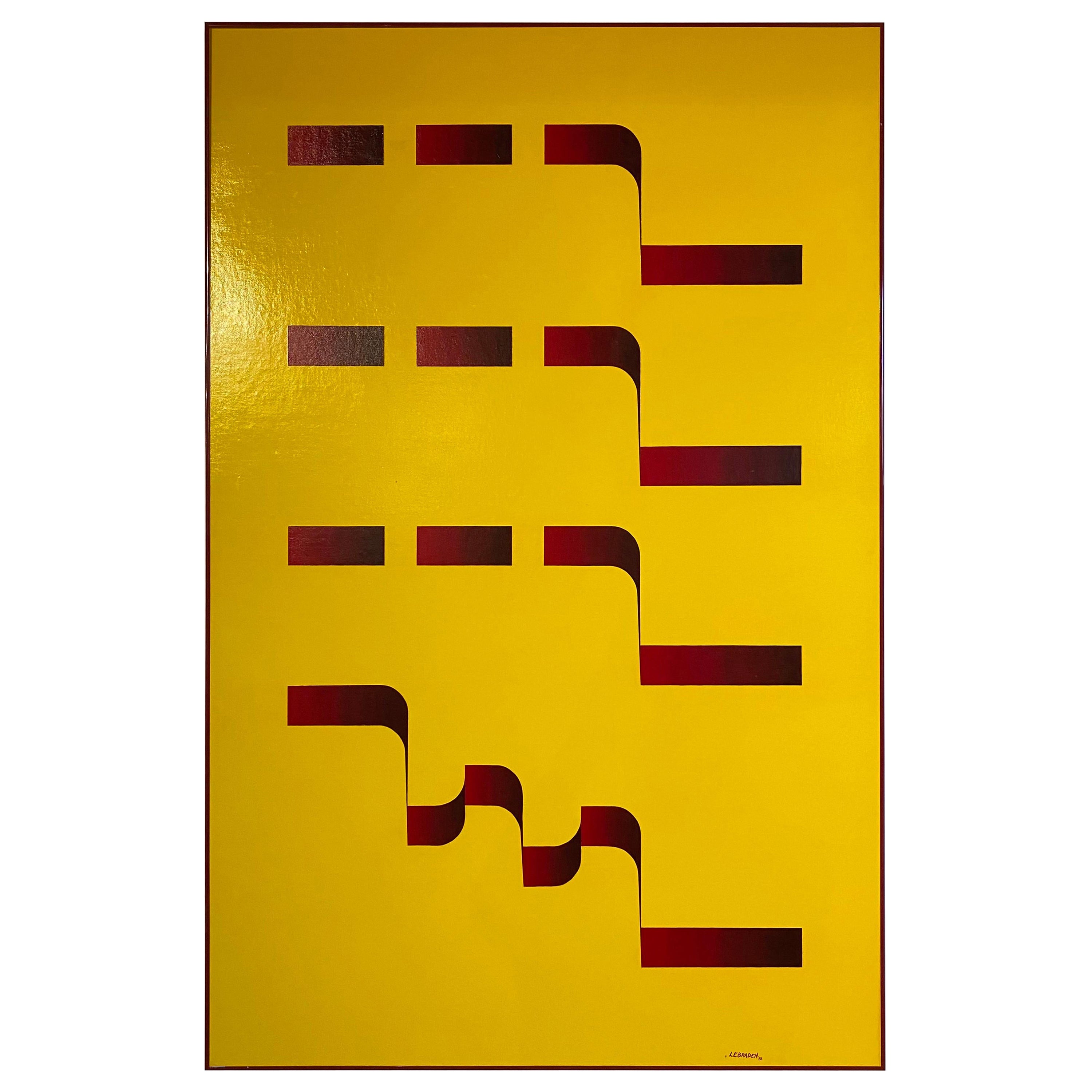 Lyle Braden Abstract Painting, 1983