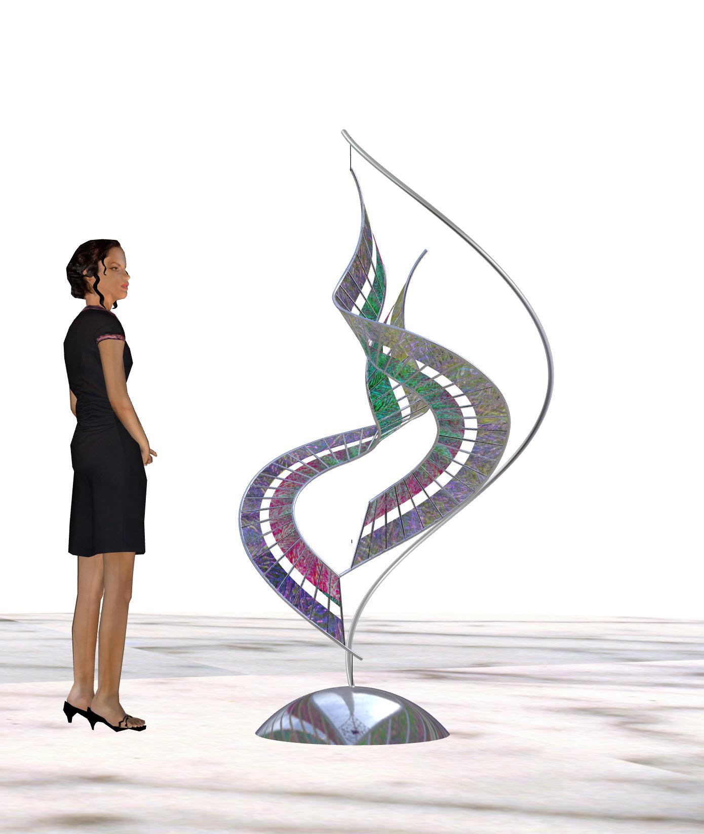 ASCENDING HELIX - Abstract Sculpture by Lyle London