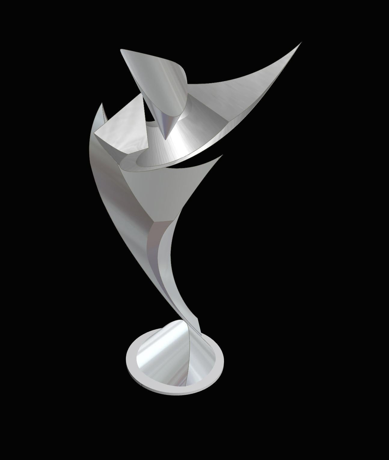 ORACLE OF WIND - Gray Abstract Sculpture by Lyle London