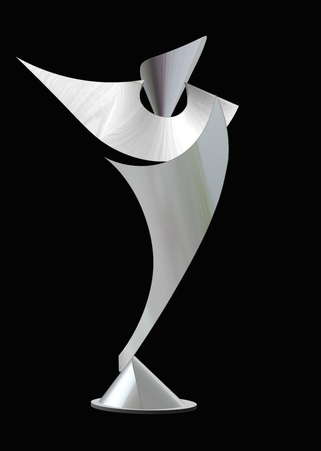 How do you visualize wind?  ORACLE of WIND is my answer using the lyrical power of sculpture.  This is a limited edition and available in other materials such as bronze and aluminum, other finishes such as mirror polished and brushed, and larger or