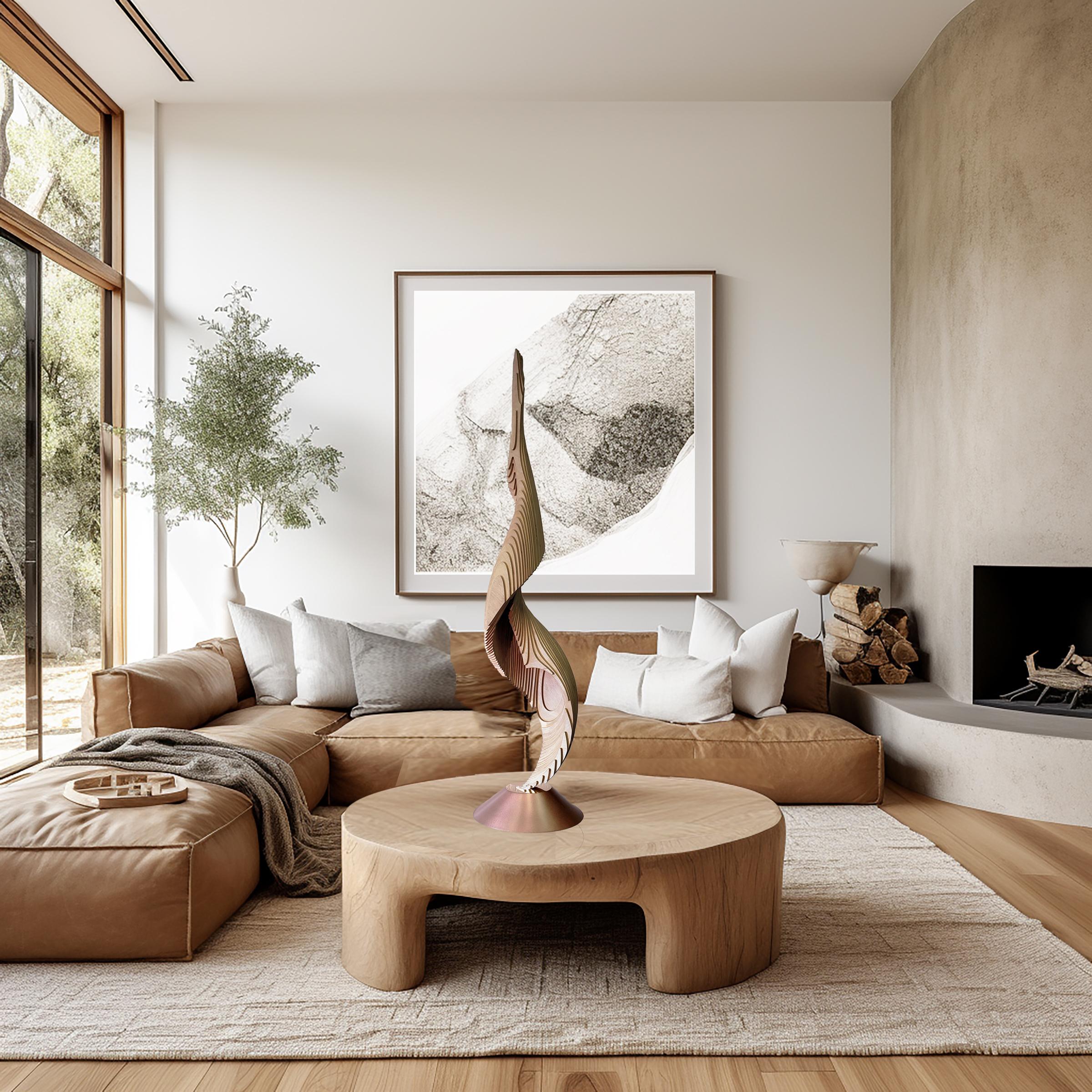 SPIRE - Brown Abstract Sculpture by Lyle London